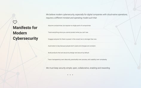Manifesto for Modern Cyber Security
