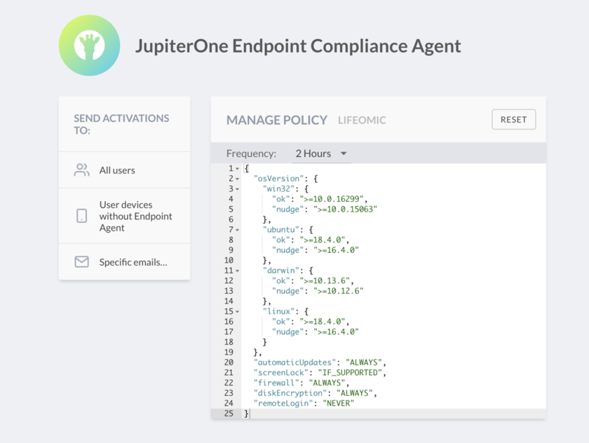JupiterOne Endpoint Compliance Agent Configuration